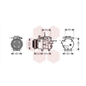 Compressor, ar condicionado VAN WEZEL 8200K214