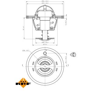 Thermostat, Kühlmittel EASY FIT NRF 725180