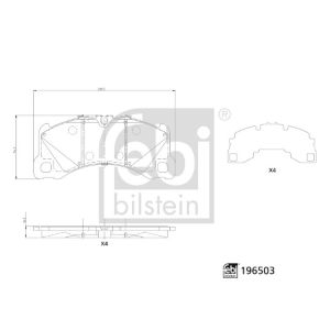 Conjunto de pastilhas de travão FEBI BILSTEIN 196503