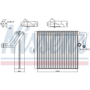 Evaporatore, impianto di climatizzazione NISSENS NIS 92348