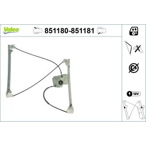 Regulador de janelas VALEO 851180