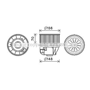 Elektromotor, interieurventilator AVA COOLING FD8613