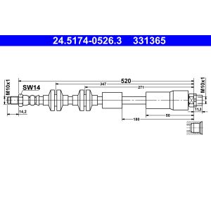 Bromsslang ATE 24.5174-0526.3