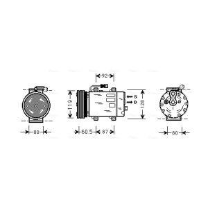 Compresor, aire acondicionado AVA COOLING VOAK101