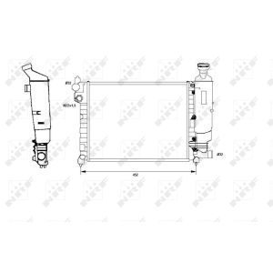 Radiador, refrigeración de motor NRF 58807