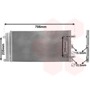 Condensator, airconditioning VAN WEZEL 17005342
