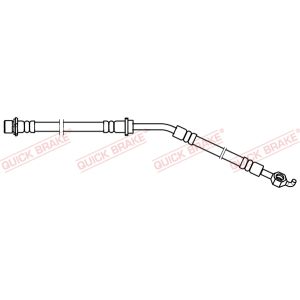 Tubo do travão flexível traseiro, esquerdo QUICK BRAKE 58.886
