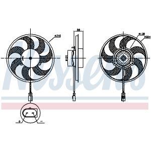 Koelventilatorwiel, motorkoeling NISSENS 850030