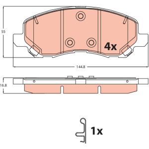 Bremsbelagsatz, Scheibenbremse TRW GDB2501