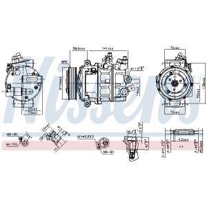 Compresor, aire acondicionado NISSENS NIS 890608