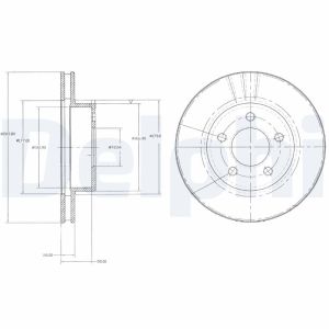 Disco de freno DELPHI BG3546