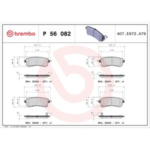 Levyjarrun jarrupalasarja BREMBO P 56 082