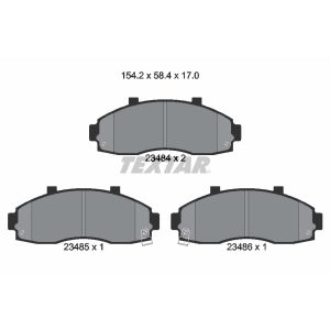 Juego de pastillas de freno TEXTAR 2348401, delante