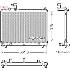 Radiador de motor DENSO DRM47044