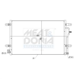 Condenseur (climatisation) MEAT & DORIA 991095
