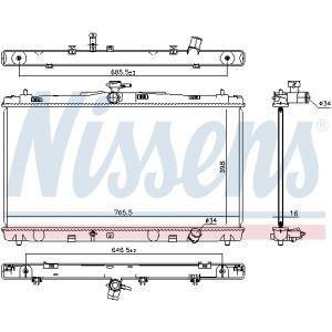 Radiator, motorkoeling NISSENS 646869