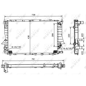 Radiador, refrigeración de motor NRF 51317