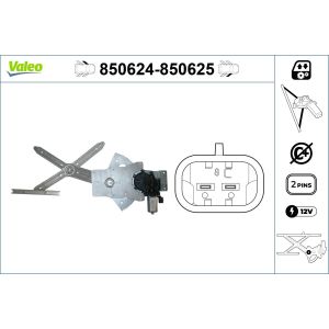 Fensterheber VALEO 850624 Links