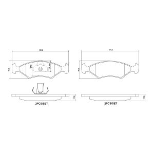 Levyjarrun jarrupalasarja BREMBO P 24 043