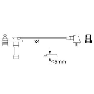 Set di cavi d'accensione BOSCH 0 986 356 928
