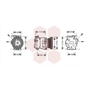 Compressor, ar condicionado VAN WEZEL 1700K035