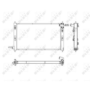 Radiator, motorkoeling NRF 53753