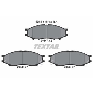 Set di pastiglie freno TEXTAR 2464701, fronte