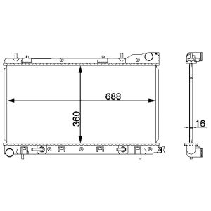 Arrefecedor do motor MAHLE CR 2165 000S