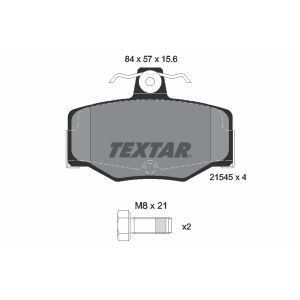 Set di pastiglie freno TEXTAR 2154501, posteriore