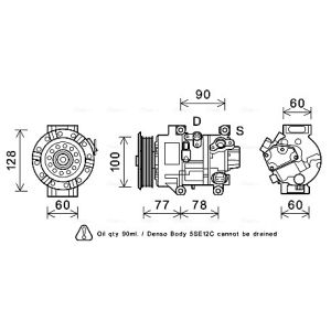 Compressor, ar condicionado AVA COOLING TOAK584