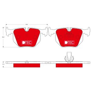 Remblokset, schijfrem DTEC COTEC TRW GDB1530DTE