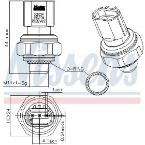 Interruptor de presión, aire acondicionado NISSENS 301034