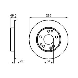 Bremsscheibe BOSCH 0 986 478 525