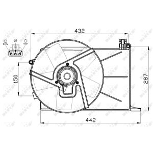 Ventola, raffreddamento motore NRF 47459