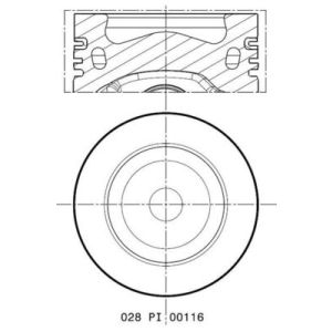 Pistão MAHLE 028 PI 00116 001