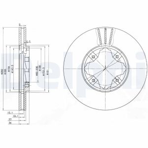 Disco de freno DELPHI BG2816