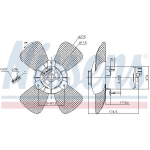 Ventola, raffreddamento motore NISSENS 85801