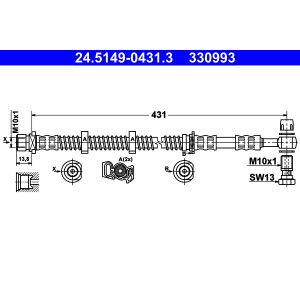 Flexible de frein ATE 24.5149-0431.3