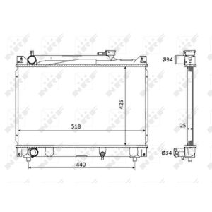 Radiator, motorkoeling NRF 53882