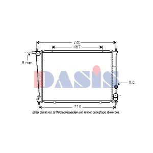 Arrefecedor do motor AKS DASIS 560005N