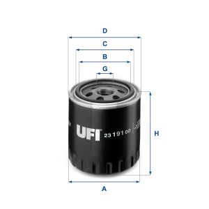 Filtro de óleo UFI 23.191.00