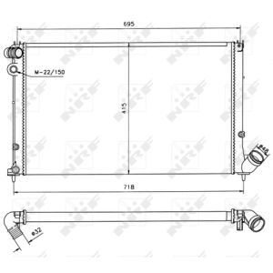 Radiator, motorkoeling NRF 58019