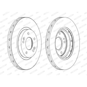 Bremsscheiben FERODO DDF1292C vorne, belüftet, 2 Stück