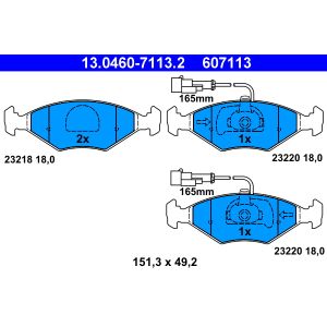 Bremsbelagsatz, Scheibenbremse ATE 13.0460-7113.2