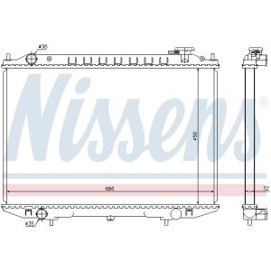 Radiator, Motorkoeling NISSENS 68721