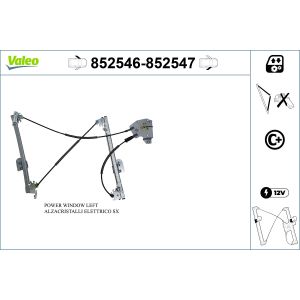 Regulador de janelas VALEO 852547