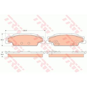 Bremsbelagsatz TRW GDB4453, Hinten