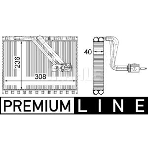 Verdampfer, Klimaanlage MAHLE AE 127 000P