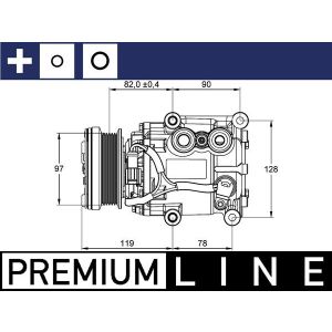 Compressor, ar condicionado MAHLE ACP 22 000P