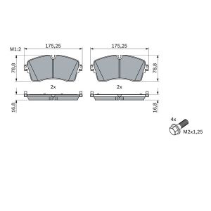 Remblokset BOSCH 0 986 424 871, voor